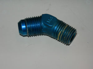Adapter, Pipe/Flare - 45' - 1/4" NPT - 3/8" Tube OD