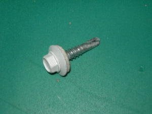 Screw, #12 Steel Self-Drilling - 5/16" Hex Head - .398-.432 Neoprene Washer - 7/8" Long - White