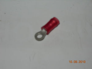 Terminal, Ring - 22-18 AWG - #4 Stud - Red Nylon Insulated