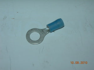 Terminal, Ring - 16-14 AWG - 1/4" Stud - Blue Nylon Insulated