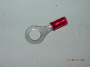 Terminal, Ring - 22-18 AWG - 1/4" Stud - Red Nylon Insulated
