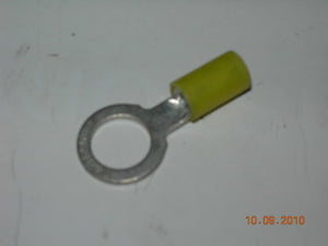 Terminal, Ring - 12-10 AWG - 5/16" Stud - Yellow Nylon Insulated