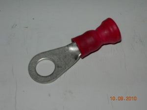 Terminal, Ring - 8 AWG - 5/16" Stud - Red Nylon Insulated