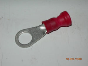 Terminal, Ring - 8 AWG - 3/8" Stud - Red Nylon Insulated