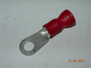 Terminal, Ring - 8 AWG - 1/4" Stud - Red Nylon Insulated