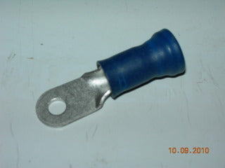 Terminal, Ring - 6 AWG - #10 Stud - Blue Nylon Insulated