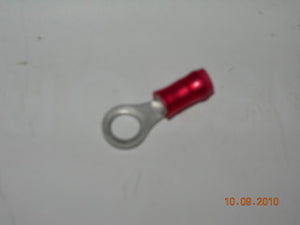 Terminal, Ring - 22-18 AWG - #10 Stud - Red Nylon Insulated