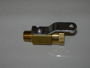 Valve, Shutoff - 1/4" NPT Male/Female - 1 1/2" Long - Brass