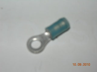 Terminal, Ring - 16-14 AWG - #8 Stud - Blue Nylon Insulated