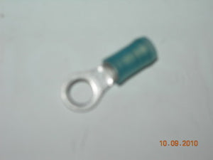 Terminal, Ring - 16-14 AWG - #10 Stud - Blue Nylon Insulated