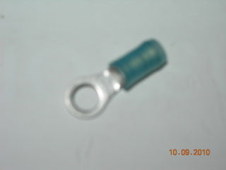 Terminal, Ring - 16-14 AWG - #10 Stud - Blue Nylon Insulated