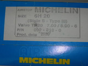 Tube, Wheel - 7.00/8.00-6 - Michelin - Airstop - Style S - Type III