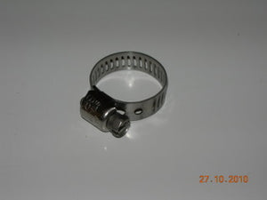 Clamp, Worm Drive - Hose - Miniature - Breeze - 7/16" to 25/32" - Stainless Band/Hex Screw