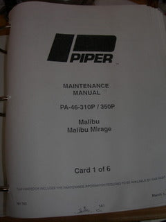 Manual, Piper - Malibu/Mirage PA-46-310P/350P - Maintenance