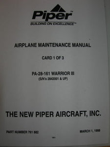 Manual, Piper - Warrior III PA28-161 - Maintenance