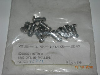 Stud, Southco - Oval Phillips - .198D - .190 to .209 Material - Stainless