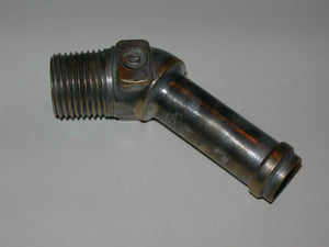 Nipple, Elbow 45' - Pipe/Hose - 3/8" NPT - 1/2" Hose ID - Steel