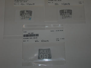 AirWard Piper PA28 Fuel Tank Selector Placards - Kit A