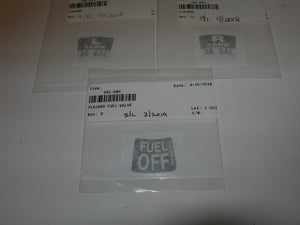 AirWard Piper PA28 Fuel Tank Selector Placards - Kit C