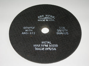 Wheel, Cutting - Steel - 6" Dia - 5/8" Hole - 1/8" Thick