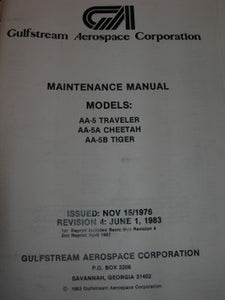 Manual, Grumman American - AA-5/5A/5B - Maintenance