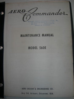 Manual, Aero Commander 560E - Maintenance