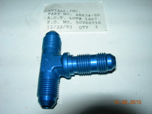 Tee, Bulkhead on Side - Flare/Flare/Flare - 5/16" Tube OD