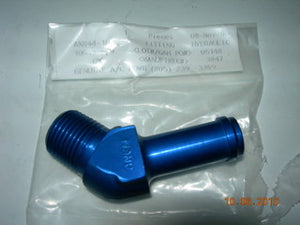 Nipple, Elbow 45' - Pipe/Hose - 1/2" NPT - 5/8" ID Hose