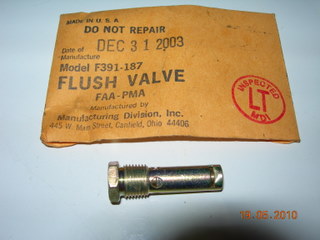 Valve, Fuel Drain - Flush - 1/8-27 NPT - MDI