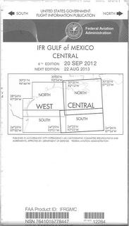 Gulf of Mexico Central - Low/High Altitude - IFR - Planning Chart - Folded