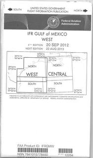 Gulf of Mexico West - Low/High Altitude - IFR - Planning Chart - Folded
