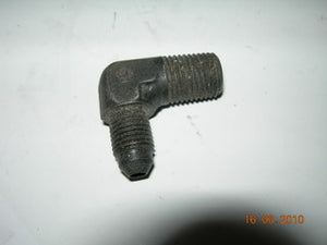 Adapter, Pipe/Flare  - 90' - 1/4" NPT - 1/4" Tube OD - Steel