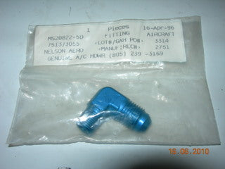 Adapter, Pipe/Flare - 90' - 1/8