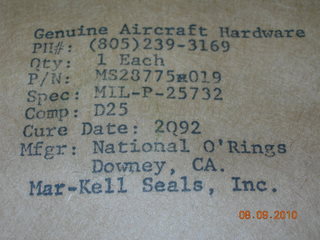 O-ring, Hydraulic - 1/16