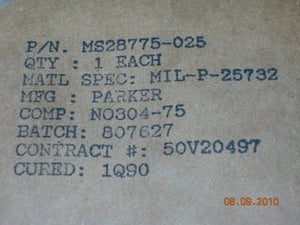O-ring, Hydraulic - 1/16" Width - 1 3/16" ID - 1 5/16" OD