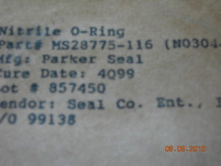 O-ring, Hydraulic - 3/32