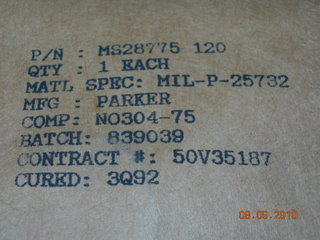 O-ring, Hydraulic - 3/32