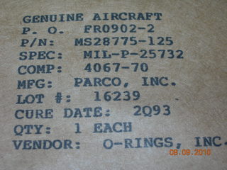 O-ring, Hydraulic -  3/32