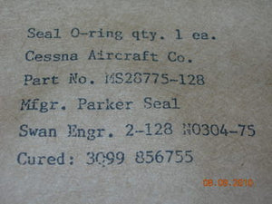 O-ring, Hydraulic - 3/32" Width - 1 1/2" ID - 1 11/16" OD