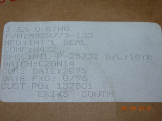 O-ring, Hydraulic - 3/32
