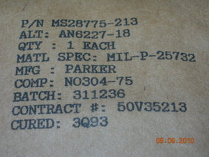 O-ring, Hydraulic - 1/8" Width - 15/16" ID - 1 3/16" OD