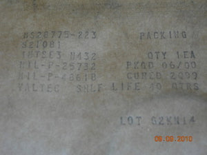 O-ring, Hydraulic - 1/8" Width - 1 5/8" ID - 1 7/8" OD