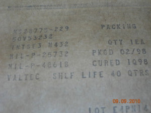 O-ring, Hydraulic - 1/8" Width - 2 3/8" ID - 2 5/8" OD