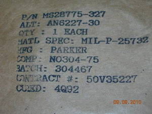 O-ring, Hydraulic - 3/16" Width - 1 3/4" ID - 2 1/8" OD
