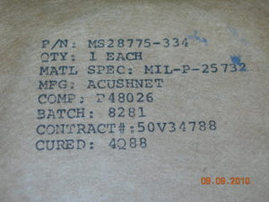 O-ring, Hydraulic - 3/16" Width - 2 5/8" ID - 3" OD