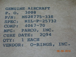 O-ring, Hydraulic - 3/16