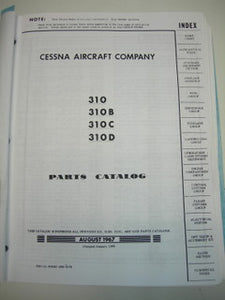 Manual, Cessna - 310/B/C/D - Parts