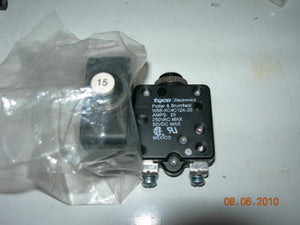 Breaker, Circuit - Push/Reset - 15 Amp